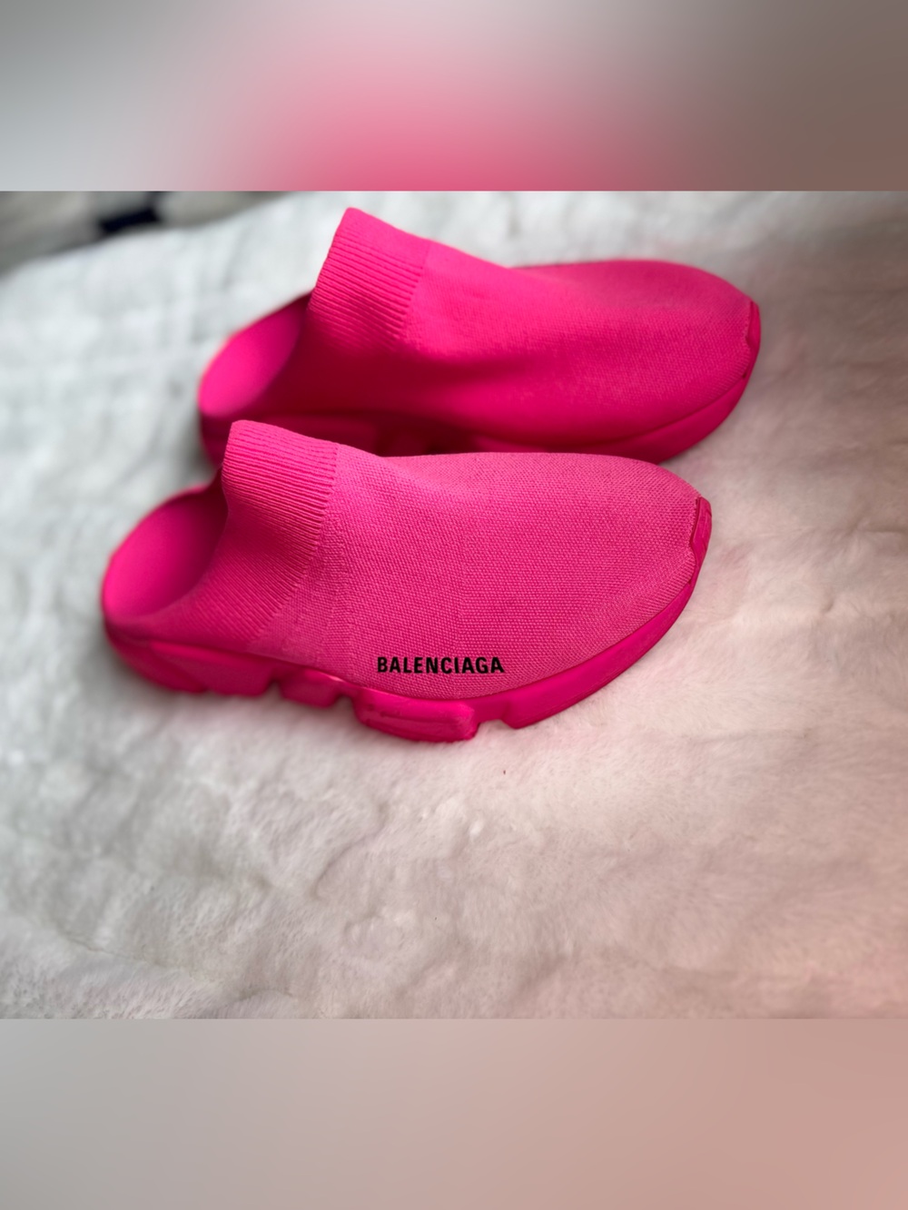 Balenciaga Sock Sneakers in Bright Pink